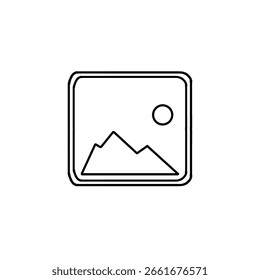 This flat icon image showcases a clean and simple design, ideal for representing photos, media files, or visual content. Perfect for apps, websites, and UI component