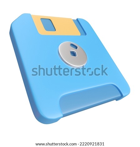 This is Floppy Disk 3D Render Illustration Icon, high resolution jpg file, isolated on a white background