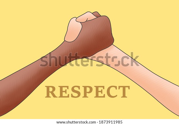 This Handshake Represents Unity Mutual Respect Stock Illustration