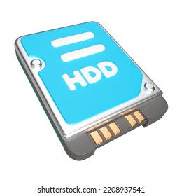 This is HDD 3D Render Illustration Icon, high resolution jpg file, isolated on a white background