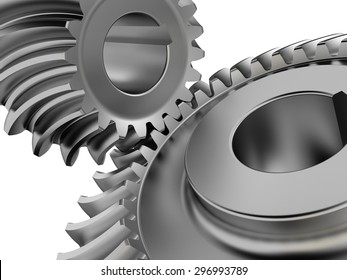 This Is High Resolution Of Bevel Gears 3D Render.