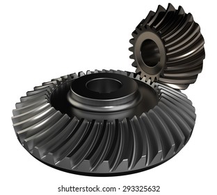 This Is High Resulation 3d Render Of Bevel Gears.