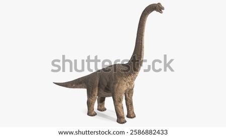 This highly detailed model features a long-necked dinosaur perfect for educational and visual storytelling applications.