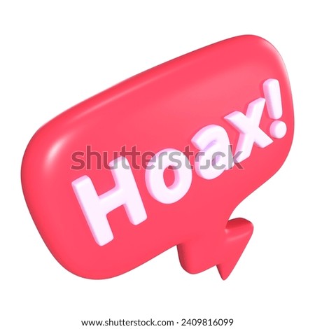 This is a Hoax 3D Render Illustration Icon. High-resolution JPG file isolated on a white background.