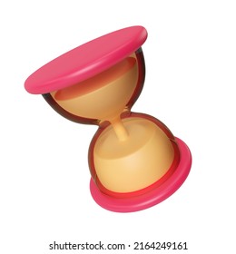 this is an hourglass Icon 3D illustration, illustrating a Countdown Time