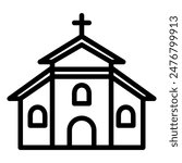 This is an icon of church suitable for UI design in christian.