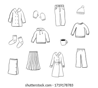 手書き 洋服 のイラスト素材 画像 ベクター画像 Shutterstock