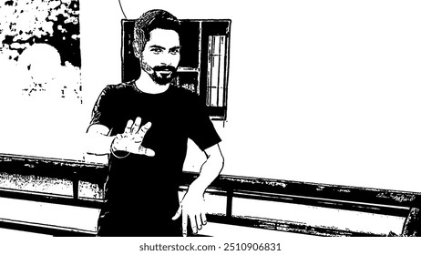 This illustration illustrate a face expression and modelling image