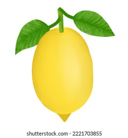 This Illustration Is Made For An Introductory Image. Lemon Is A Fruit Plant That Has A Strong Sour Taste. Lemon Is Used In Various Types Of Cooking Or Food.