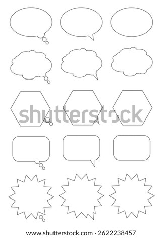This illustration is a simple speech bubble frameset
