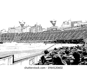 This is an illustration of a stadium.