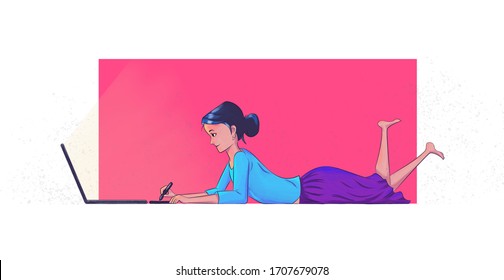 This is illustration woman