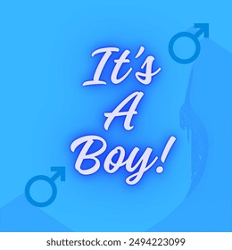 This image can be used for announcement of boy during pregnancy.