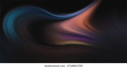 This image captures a mesmerizing swirl of colors against a dark cosmic backdrop. The vibrant hues of blue, orange, and purple blend seamlessly, creating an ethereal and otherworldly scene. The swirling pattern suggests the dynamic motion of gases and dust within a nebula, illuminated by distant stars. This celestial spectacle showcases the beauty and complexity of the universe.