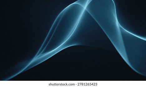 This image captures the mesmerizing, translucent tendrils of bioluminescent marine organisms, possibly siphonophores, floating gracefully in the deep ocean. The soft, glowing blue light emanates from their elongated, intertwining forms, creating an otherworldly and serene underwater scene. The intricate patterns and delicate movements suggest a mysterious and ethereal beauty found in the abyssal depths.