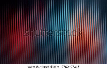 This image features a dynamic background with wavy lines in a gradient of red, blue, and orange colors. The lines are densely packed and vary in thickness, creating a sense of movement and energy. The