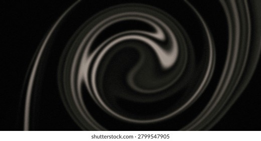 This image features a mesmerizing swirl of white and light gray curved lines on a solid black background, creating a dynamic and abstract visual effect with shades of gray and white hues.