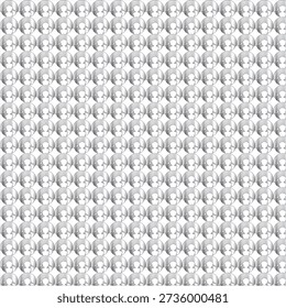 This image features a seamless pattern of small, transparent bubbles on a white background. The bubbles are uniform in size and shape, creating a smooth and repetitive texture that is both visually appealing and elegant. The transparent nature of the bubbles allows the white background to show through, giving the image a sense of lightness and airiness. The pattern is perfect for use as a wallpaper, decoration, or design element in various creative projects. The image exudes a sense of purity, cleanliness, and freshness, making it ideal for artistic and commercial applications.