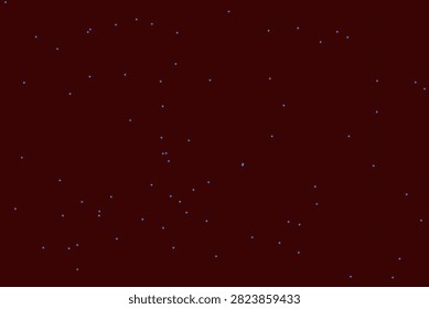 This image features a sparse constellation pattern composed of small blue dots against a deep maroon background created as a digital illustration.