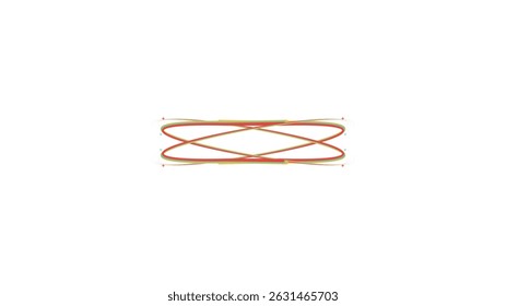 This image features a symmetrical abstract design, characterized by swirling, colorful lines that intersect in the center, creating a dynamic visual effect