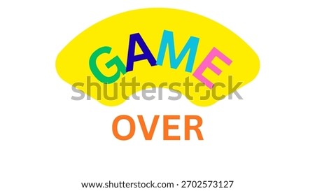 This image featuring a bold GAME OVER banner on a digital-style background. Perfect for video games, app interfaces, gaming alerts, online challenges, and entertainment or e-sports designs.