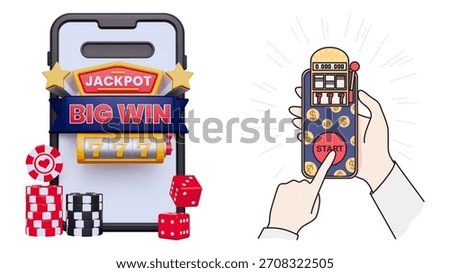 This image illustrates the concept of mobile casino gaming