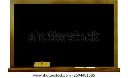 This image is an old blackboard created with a 3D application. Please use it by pasting your favorite image on the part of the board.