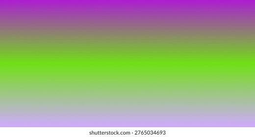 This image showcases a seamless gradient transitioning from a deep purple at the top to a bright green at the bottom. The gradient appears to blend smoothly through lighter shades of purple and yellow, creating a vibrant and visually appealing effect. The topmost portion features a rich, dark purple that gradually fades into lighter purples, then yellows, and finally a vivid green at the bottom. The transition is gradual and creates a sense of fluidity and harmony between the colors.