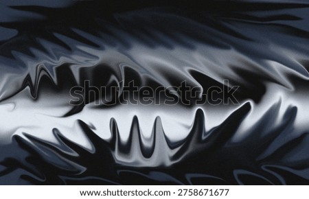 This image showcases a striking and dramatic artistic representation of a shark's mouth, filled with sharp, jagged teeth. The use of dark, shadowy tones creates an eerie and intense atmosphere, emphasizing the shark's predatory nature. The texture and shading give a sense of depth, making the teeth appear almost three-dimensional and menacing. The artwork evokes a feeling of underwater danger and the raw power of marine predators.