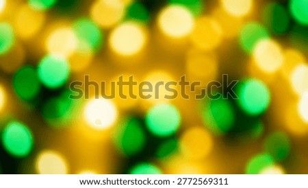 This image showcases a vibrant display of multicolored bokeh lights with prominent green and yellow hues, set against a dark background that accentuates the colors and creates a lively atmosphere with