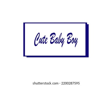 This Image Shows Cute Baby Boy Letter In Blue Color  Illustration