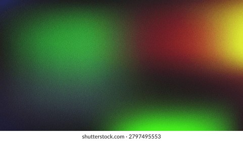 This intriguing abstract gradient combines dark greens, intense reds, and glowing yellows, creating a dramatic and sophisticated visual with a subtle grainy texture for depth.