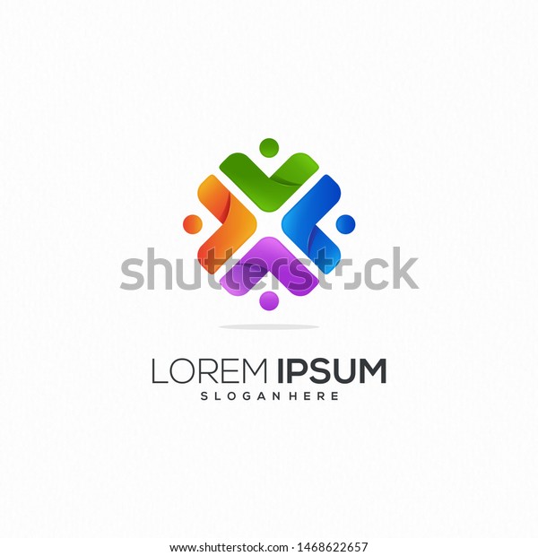 This Logo Can Represent Community Well Stock Illustration 1468622657