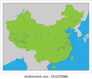 This Is A Map Of China.