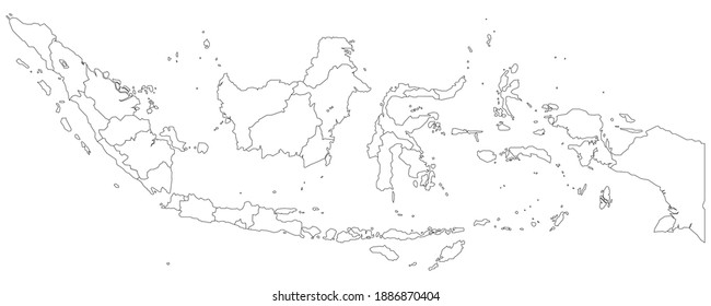 This Map Indonesia Stock Illustration 1886870404 | Shutterstock