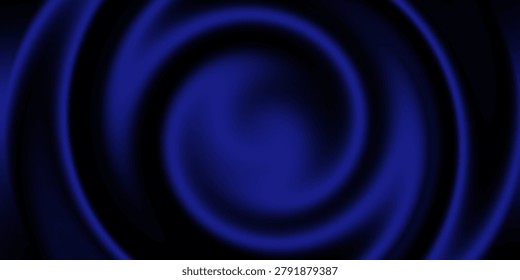 This mesmerizing abstract image presents a deep blue vortex with concentric swirls that radiate outward from the center. The rich navy and royal blue hues blend seamlessly, creating a smooth gradient effect and a sense of fluid motion. Perfect for tech-themed designs, music event promotions, meditation-related content, or as a moody background for digital art and graphic layouts