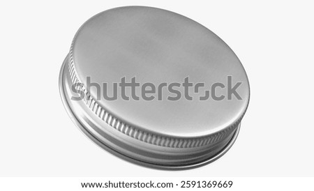 This model features a round metal screw cap lid suitable for various containers and jars.