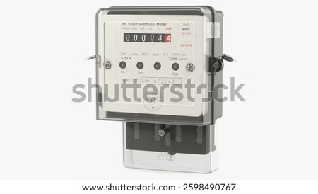 This model represents an analog electric meter with a transparent protective enclosure, ideal for utility and energy monitoring projects.