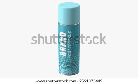 This model represents a customizable aerosol spray can ideal for branding and packaging presentations.