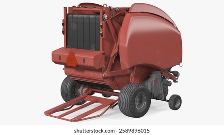 This model represents a modern hay baler designed for efficient agricultural tasks, showcasing realistic details suitable for farm simulations.