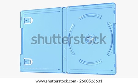 This model showcases an open DVD case designed to securely hold a disc in place.
