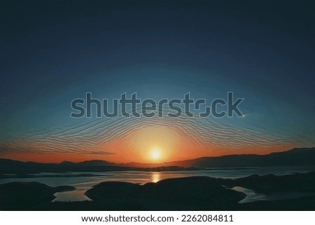 Similar – Sunrise in the sea for background.