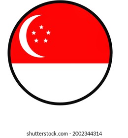 This Is A Picture Of The Round Singapore Flag