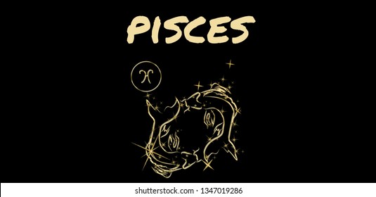 This Picture Show You Pisces Starsign Stock Illustration 1347019286 ...