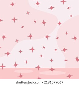 This is a pink background with satellite objects