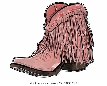 this is a Pink Cowboy Boots 