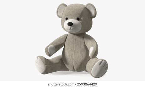 This plush teddy bear features realistic stitching, making it a charming and huggable companion suitable for all ages.