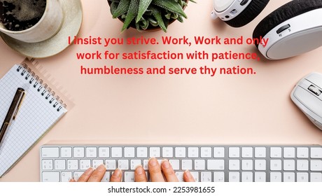 This quote is about hard work