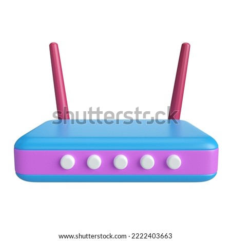 This is Router 3D Render Illustration Icon, high resolution jpg file, isolated on a white background
