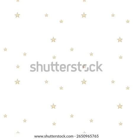 This seamless design features a delicate watercolor star pattern on a white background, perfect for textiles and wrapping.